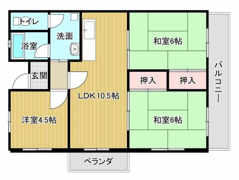 ベランダ二つ
