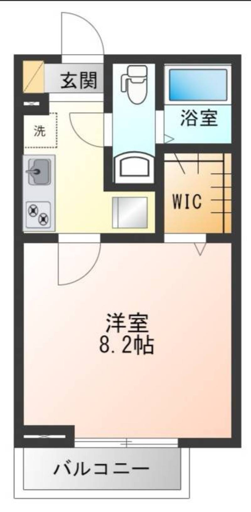 101号室　26.06㎡　大型収納　角住戸