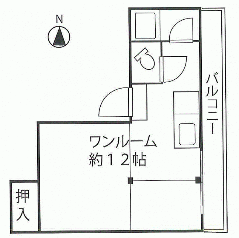 広めの１ルーム　
