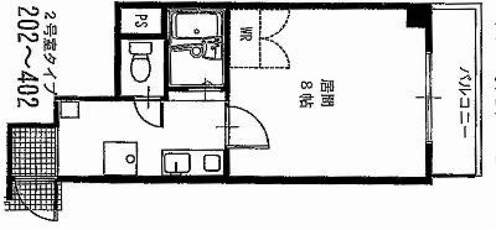 台所の最も広いタイプで玄関、台所、居間と離れ落ち着いた空間
