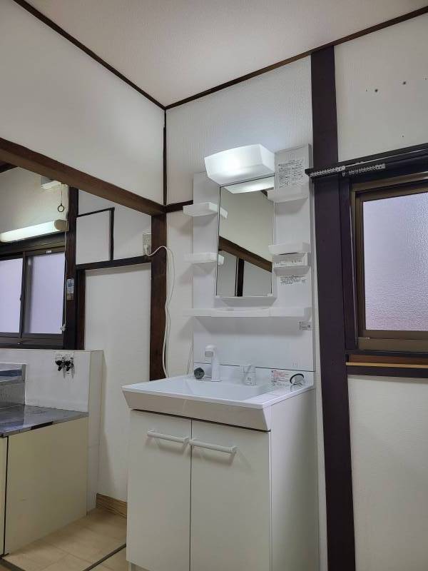 独立洗面台はうれしい。