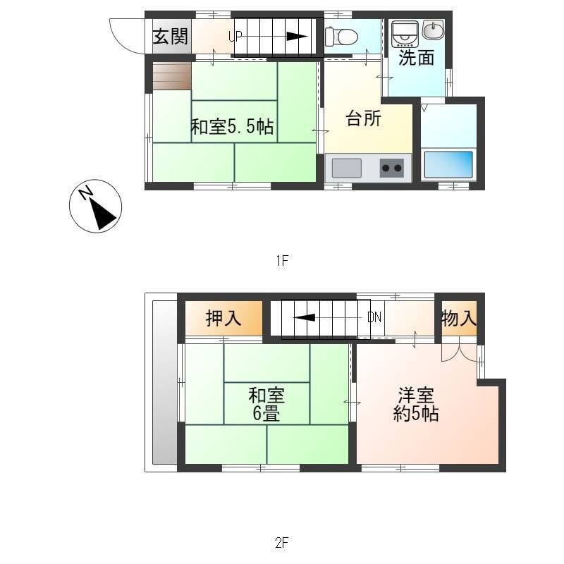 1階は和室は洋室に変更されてます