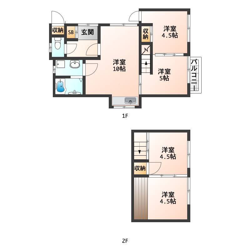 ファミリーでも生活しやすい間取り。