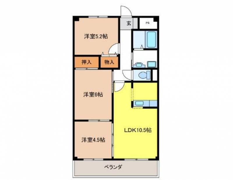 南洋間&hArr;LDK間の仕切り戸有無で2LDK&hArr;3LDK切替可