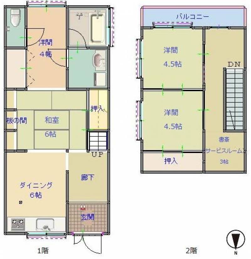 70.64㎡の広々とした間取りです。