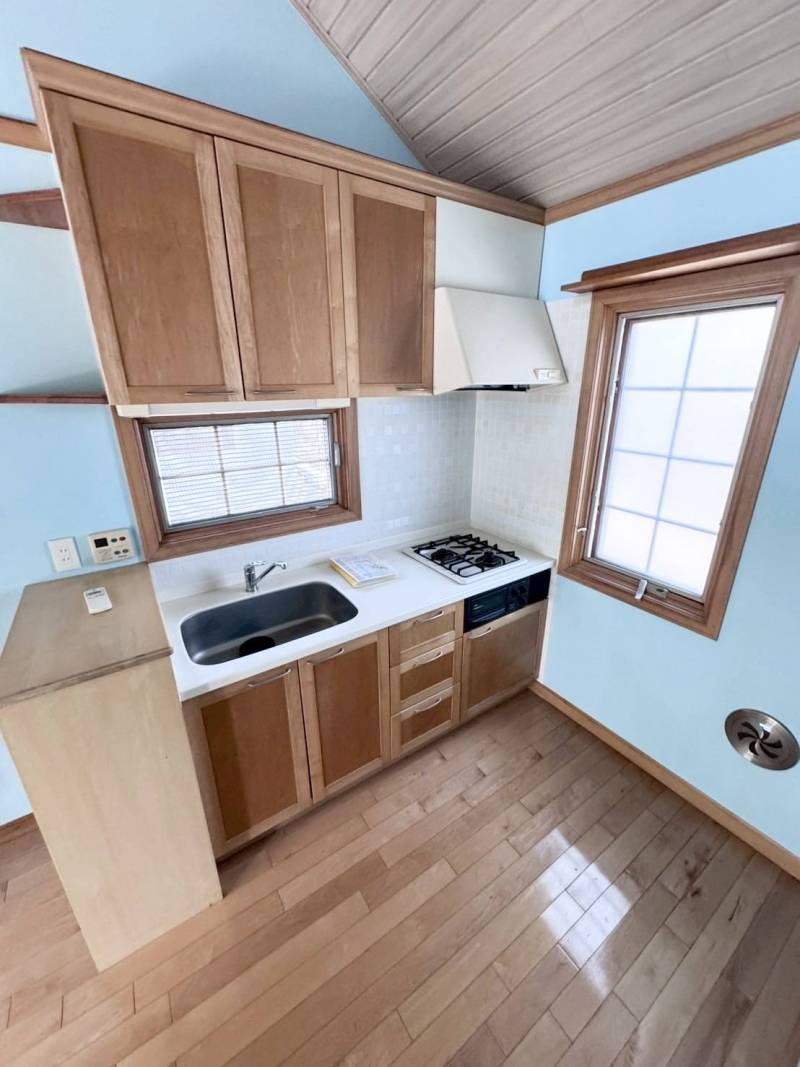 2口コンロのシステムキッチン、料理もはかどります❗️