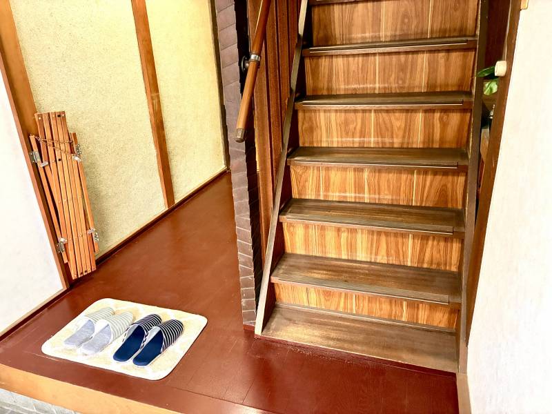 手摺付きの階段！