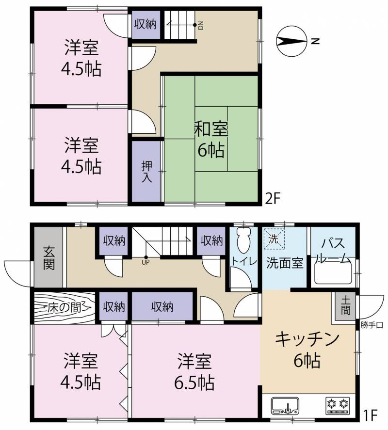 明るくて収納充実（図面と現況が異なる場合は、現況優先）
