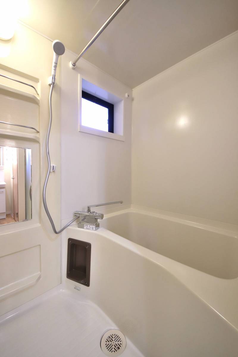 節水シャワーが付いたシングルレバータイプの水栓です