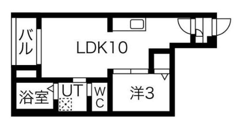 1LDK30平米のお部屋です