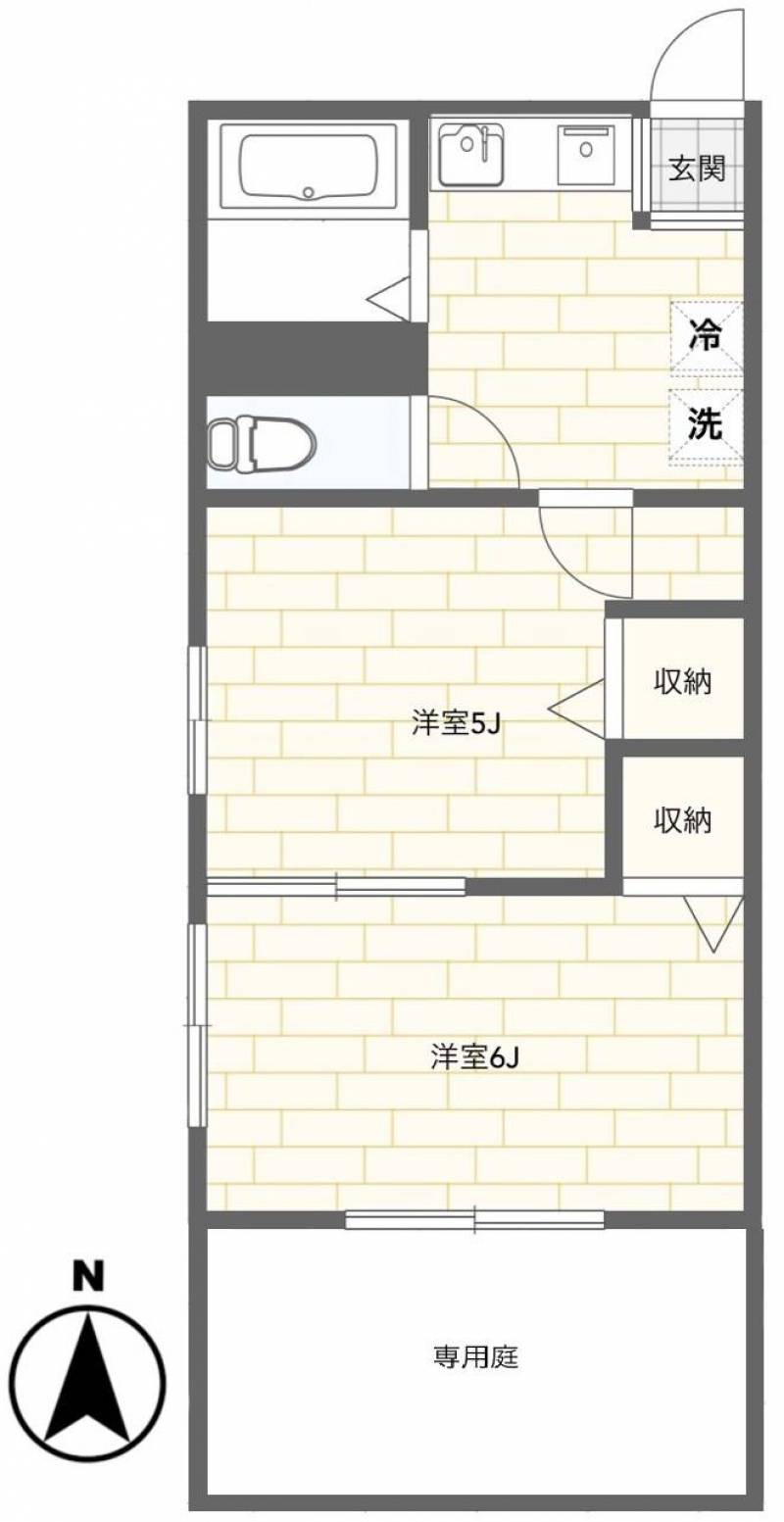 大変広さのある専用庭付きです！