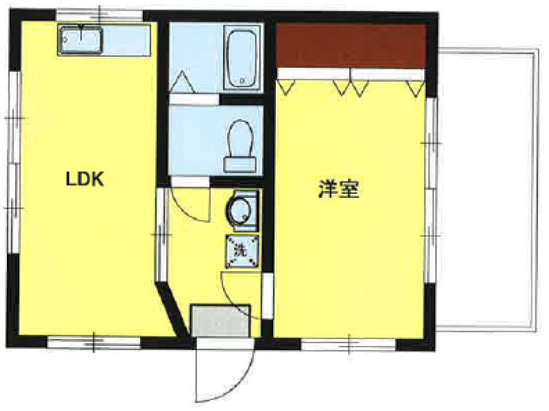 バス・トイレ別。室内洗濯機置き場。独立洗面台。エアコン２台付