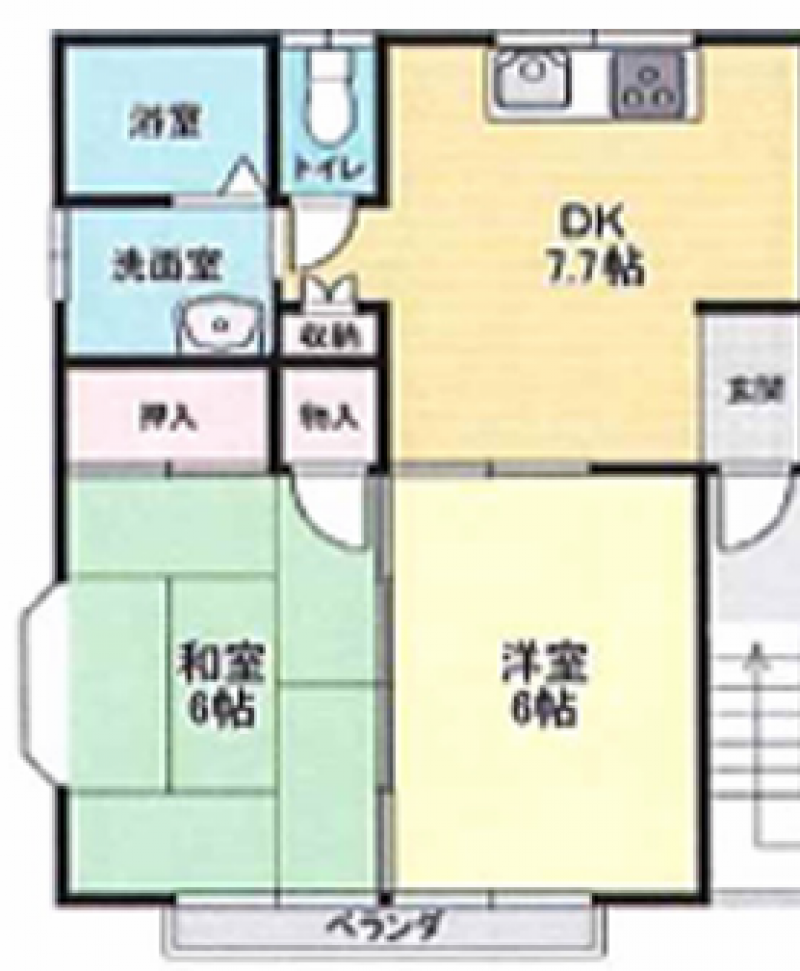 使いやすい２DKの間取りです。