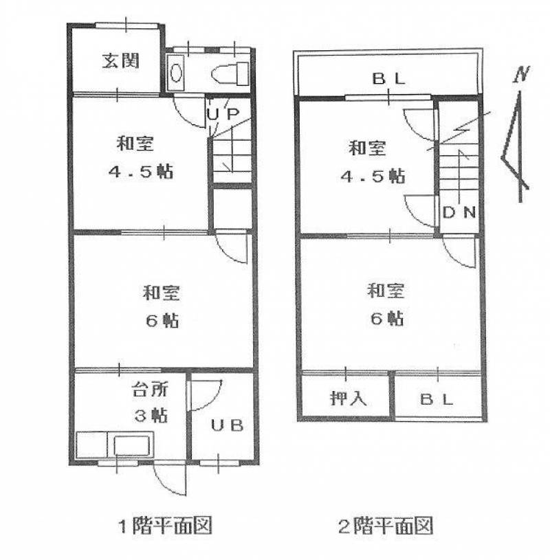 二面バルコニーで日当たりよい４Kです！