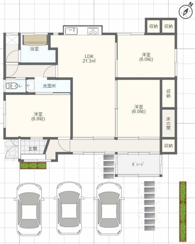 水回りはプライベートを保てる生活のしやすい間取り