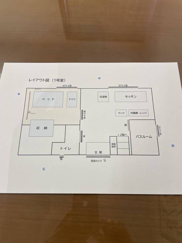 図面左上が、鍵付きの専用のお部屋です。