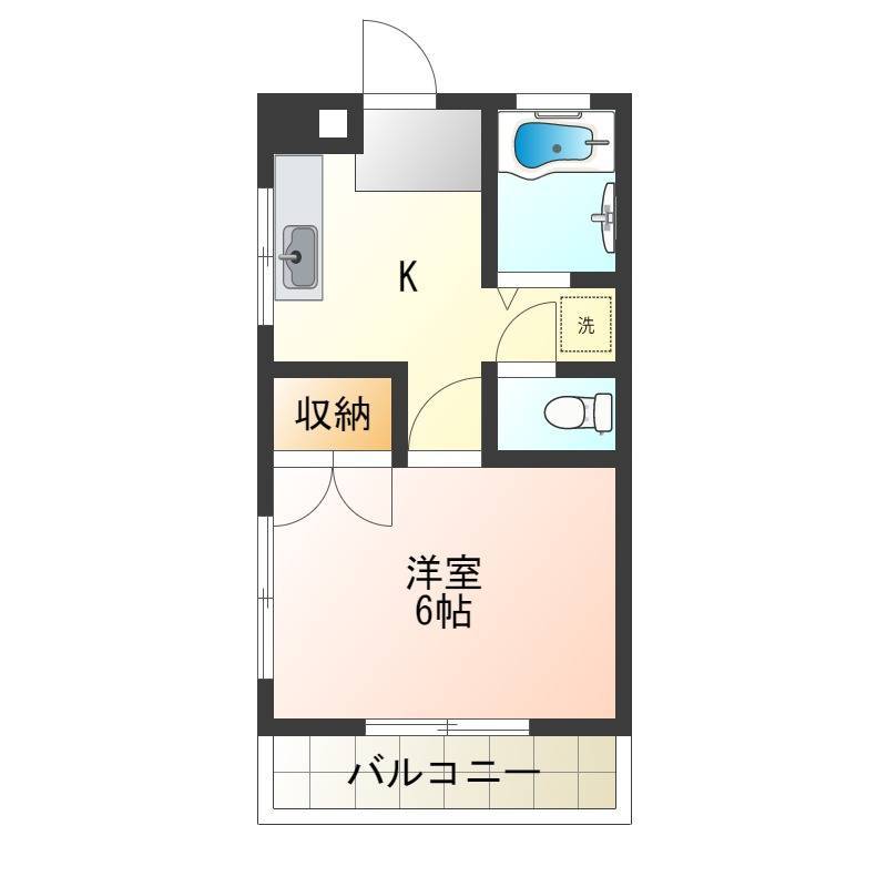 バス・トイレ別の過ごしやすい角部屋になっております。