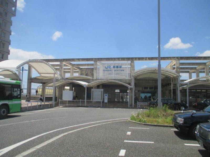 朝霧駅です。ここから海が見えます。