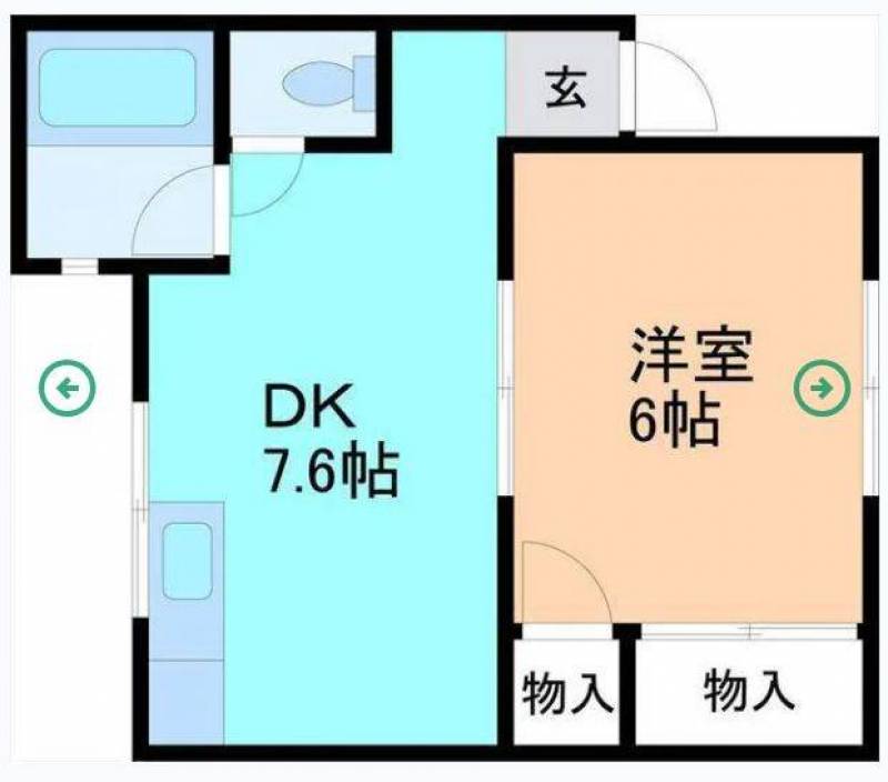 103号室の間取図です。