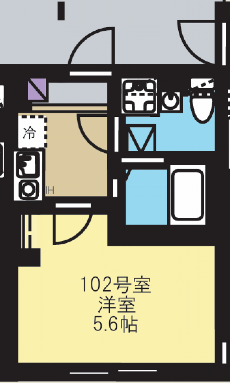 バストイレ別！嬉しい独立洗面台つき！