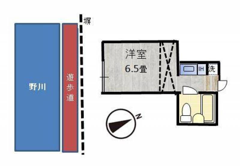 窓は野川に面しており、清々しい朝が迎えられます