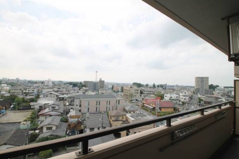7階高層階立地なので眺望良好で水戸市街が一望できます！