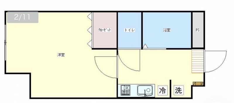 風呂トイレ別、室内洗濯機置き場付きで住みやすい間取りです。