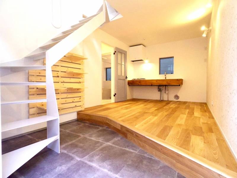 自転車も入れる土間