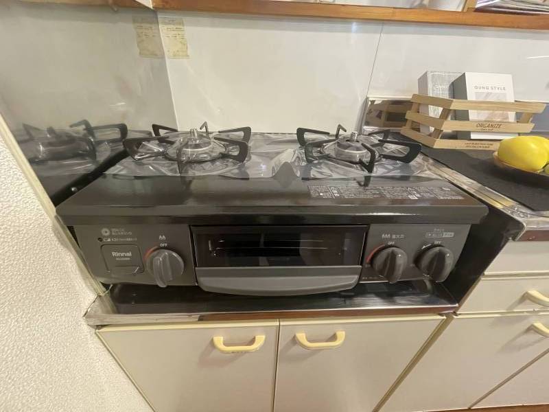 新品2口グリル付きガスコンロ
