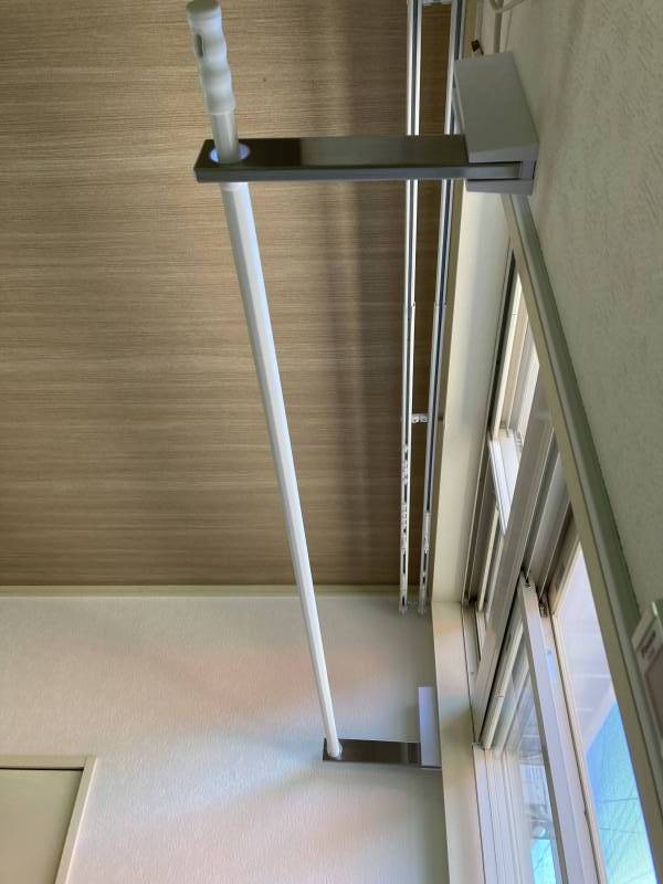 室内物干し付。お出掛け、雨の日は重宝しますね。