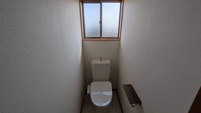 温水洗浄機能付便座。