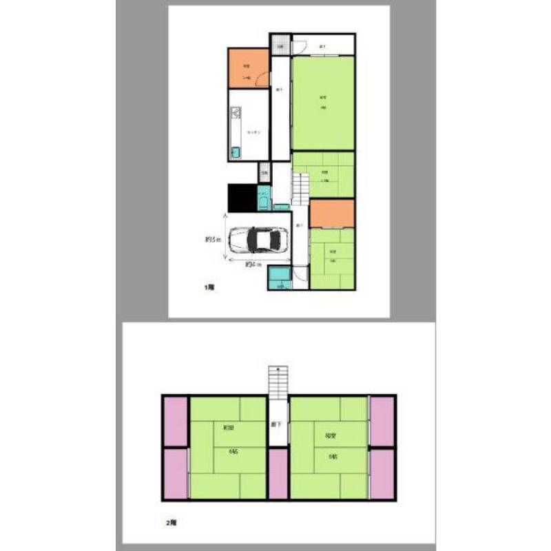 広々110㎡の5DK。ファミリーやルームシェアで使えます。