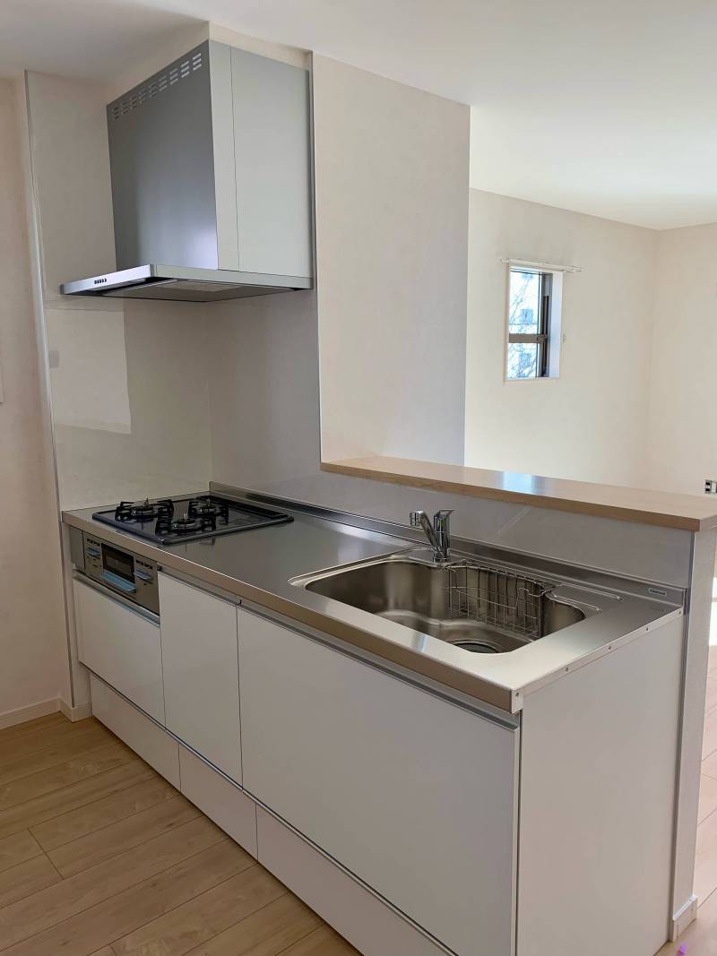 キッチン　3口コンロ　引き出しタイプ