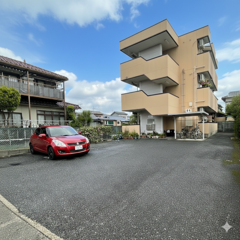 スタイリッシュな鉄骨造の建物