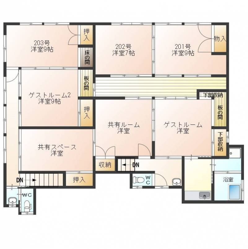 11部屋の大型古民家物件です。