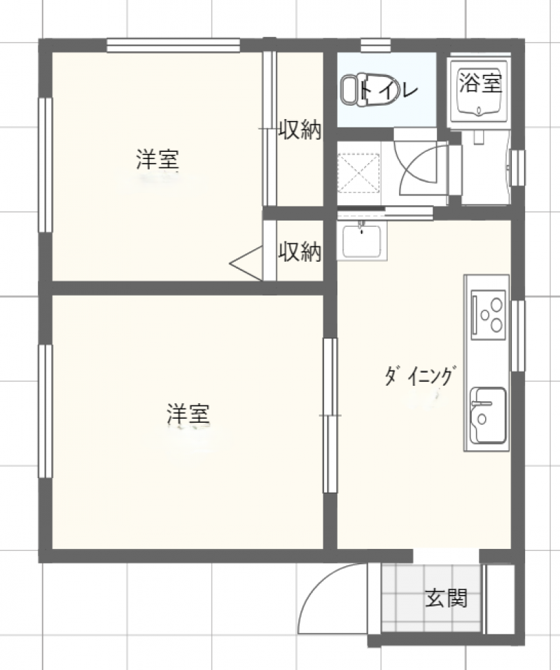 全室角部屋！独立洗面台を新たに設置