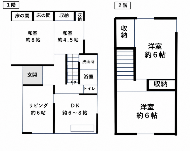 1F・2F合わせて4LDK90.98㎡