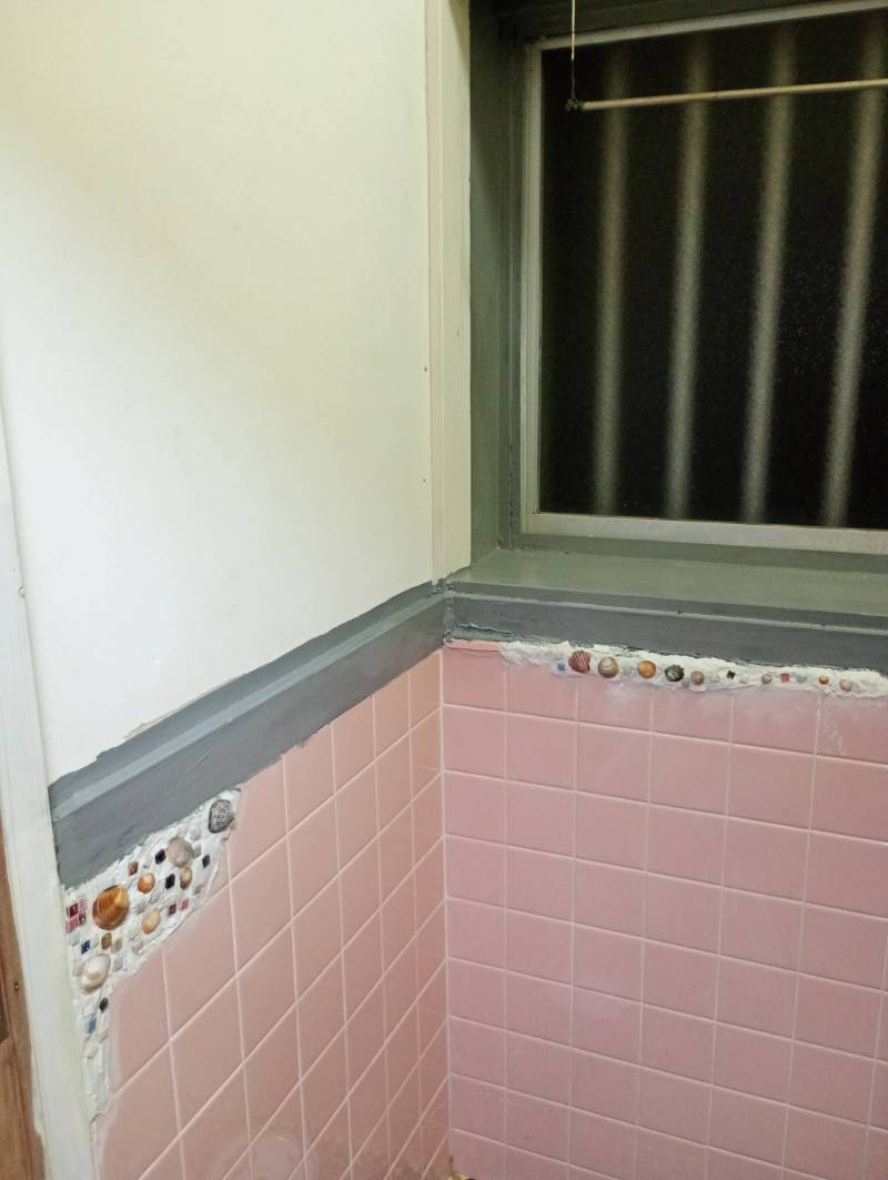 創作タイルが可愛いお風呂