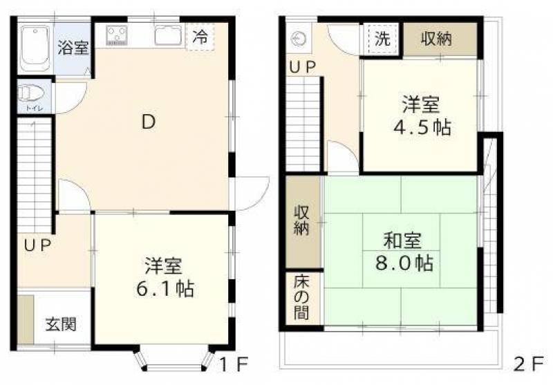 洗濯機置き場が２階にあり、２階ベランダで干すのに便利です。