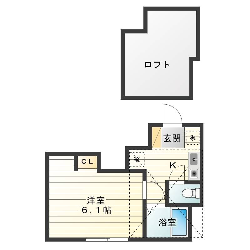 天井高のある広いロフトは生活空間がひろがります