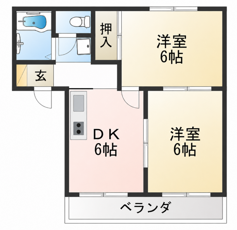 無駄を省いて、部屋を広く使える間取り