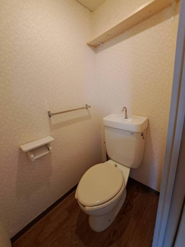 シンプルなトイレ。　　　　　　　　コンセントあります。