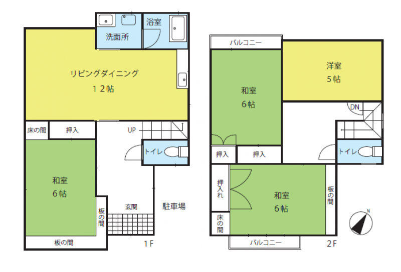 広々4LDKです！１階と２階にトイレがあります♪