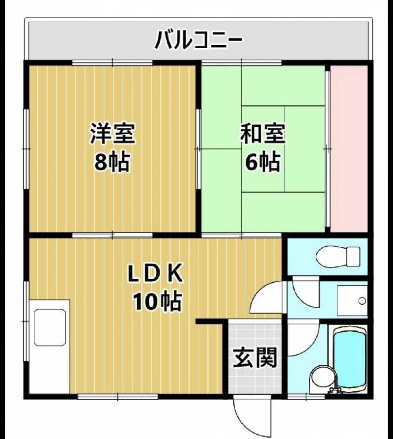 2LDK 間取り図