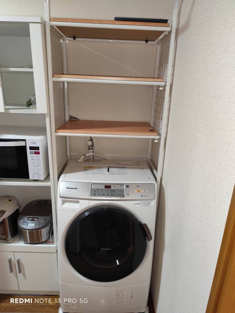ドラム式洗濯乾燥機と洗濯機ラックの
セットでとても便利です