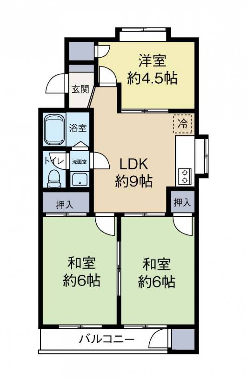 3LDK58㎡　