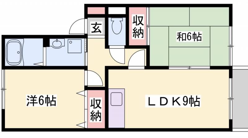 画像と反転した間取りが実際の間取りとなります！