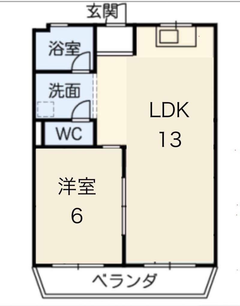 全室フローリング　間取り図