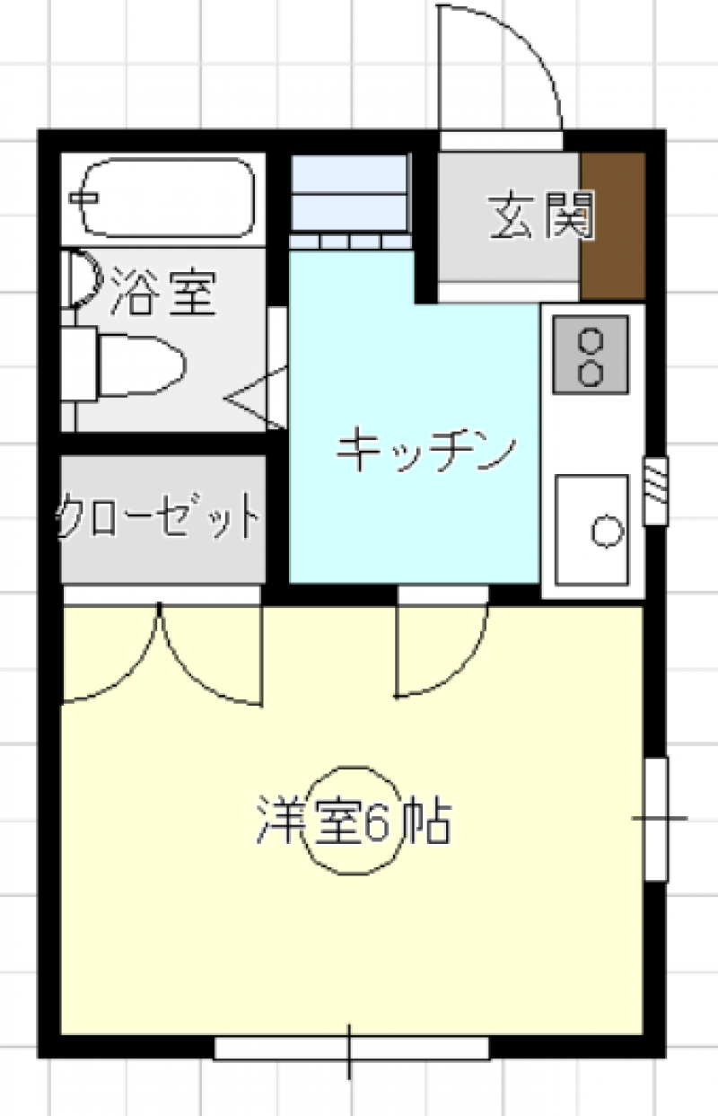 よくある１Kタイプですが、こだわり詰め込みました！