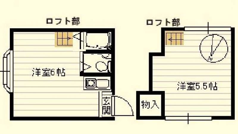 間取り図203（6帖と5帖）